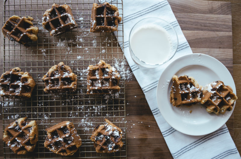 Waffle-Style Chocolate Chip Cookies